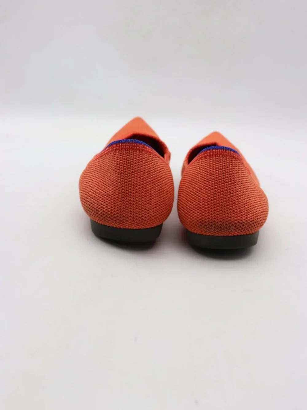 Rothy’s The Point Flats Women's Size 6 Orange Knit Loafer Slip On Ballet Shoes